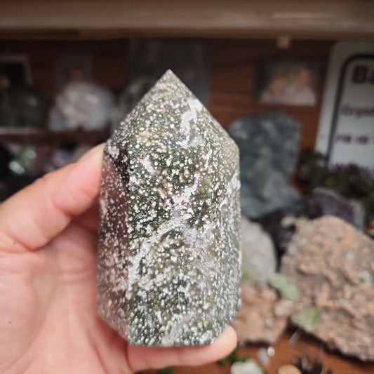 Ocean Jasper Druzy Tower
