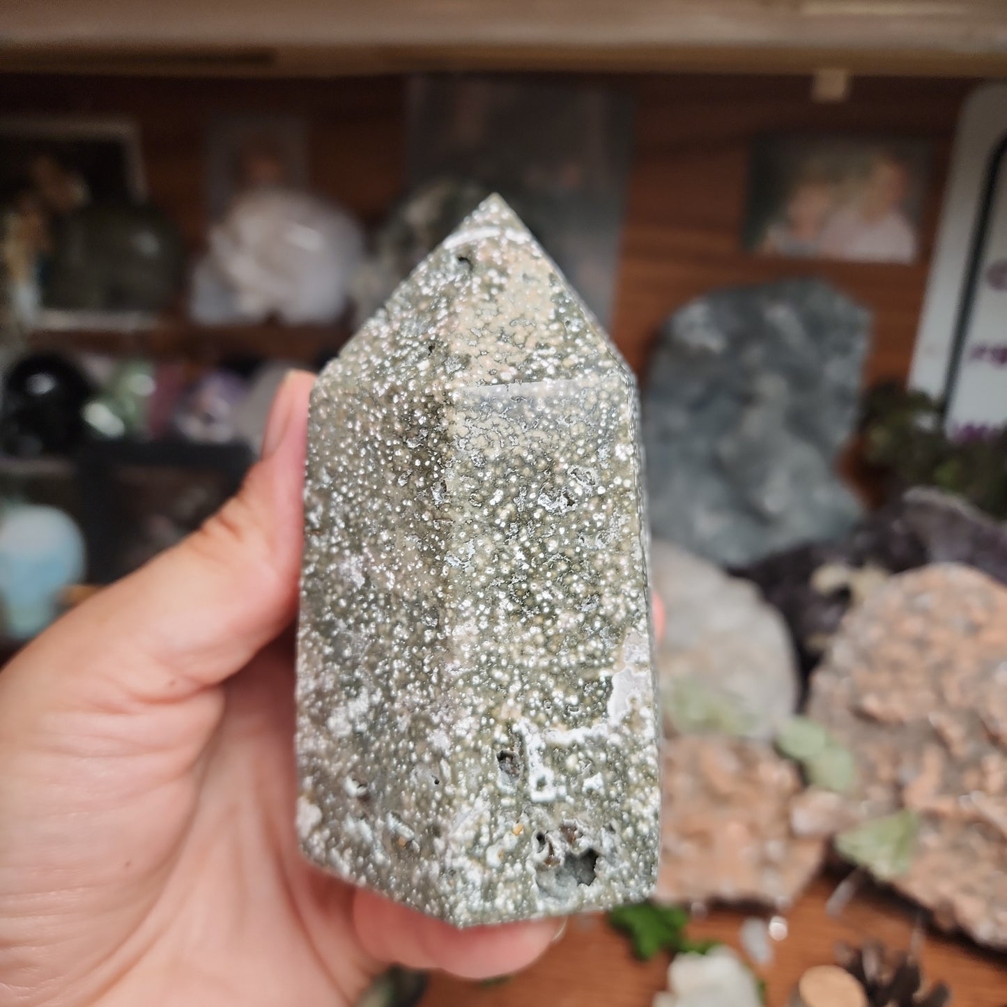Ocean Jasper Druzy Tower