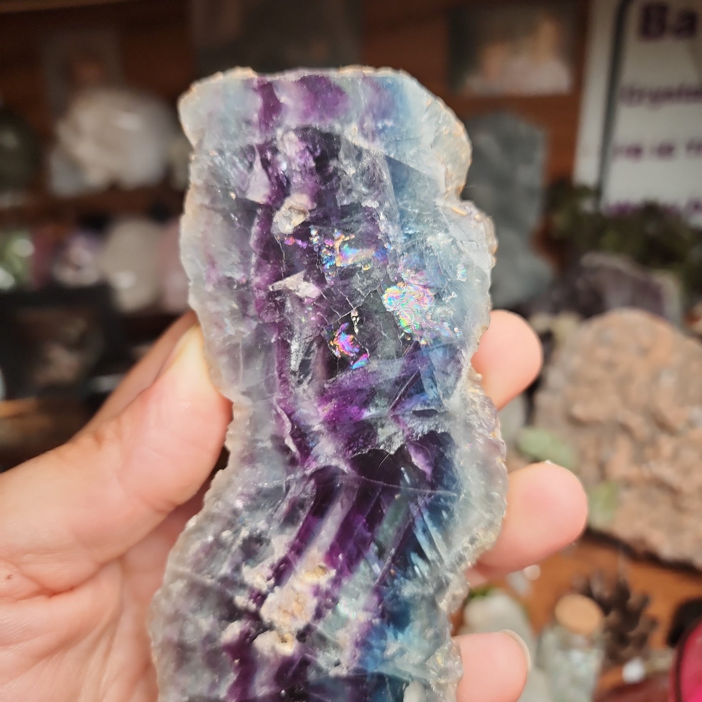 Rainbow Fluorite Slab