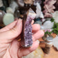 Agate Tower with Amethyst Druzy