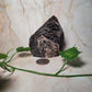 Brazilian Black Tourmaline Half Polished Tower
