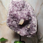 Brazilian Amethyst Cluster with Calcite on stand