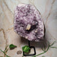 Brazilian Amethyst Cluster with Calcite on stand