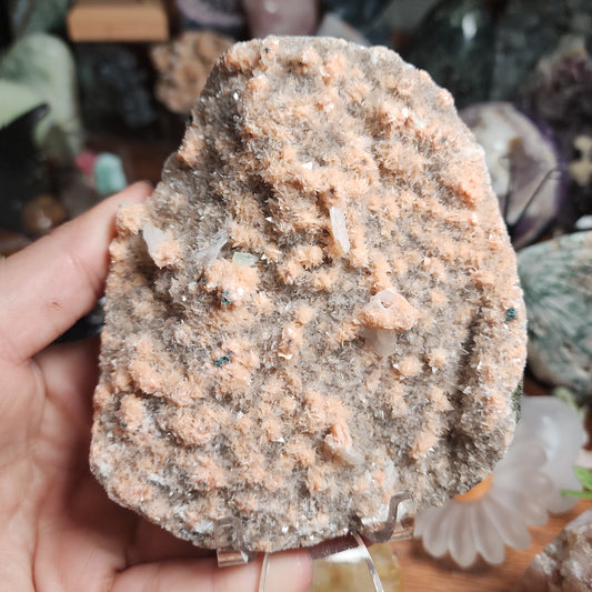 Heulandite Cluster with Green Apophylite