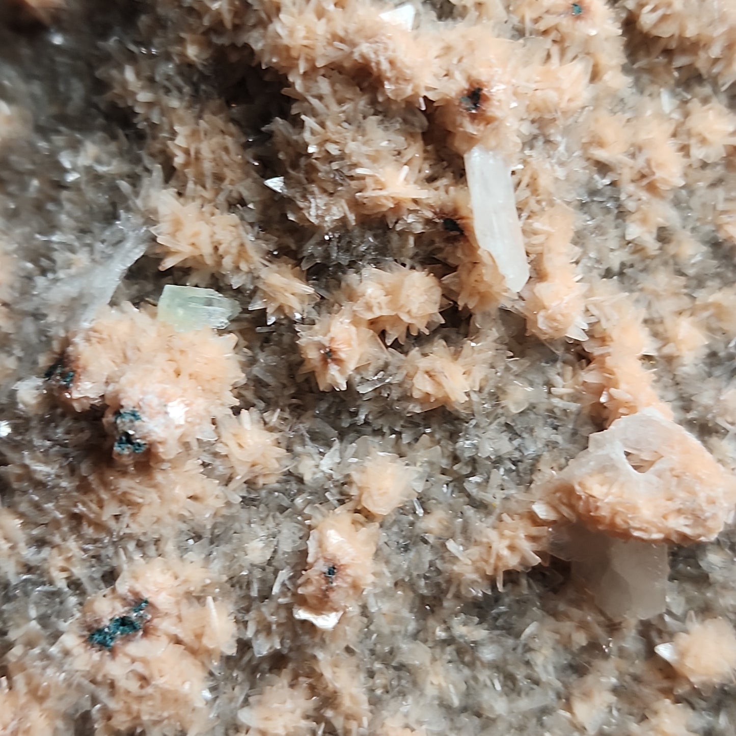 Heulandite Cluster with Green Apophylite