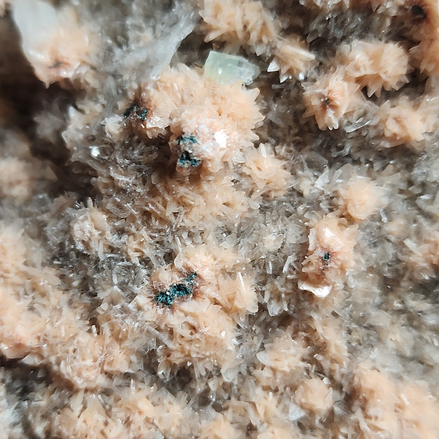 Heulandite Cluster with Green Apophylite