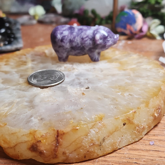 Lepidolite Pig