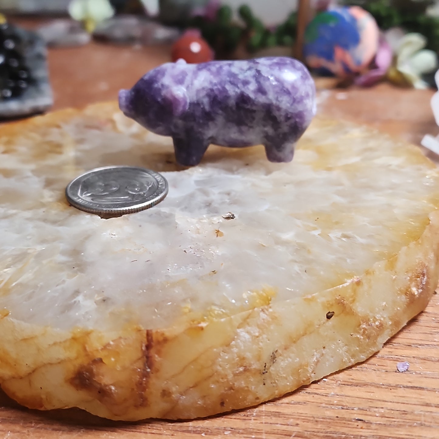 Lepidolite Pig