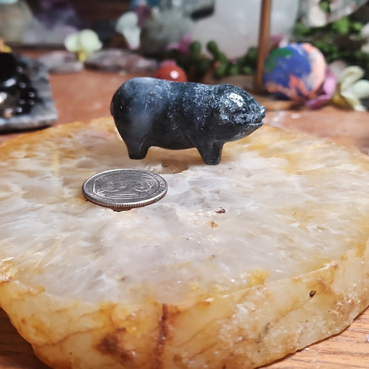 Moss Agate Pig