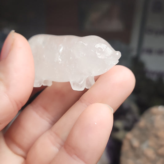 Clear Quartz Pig