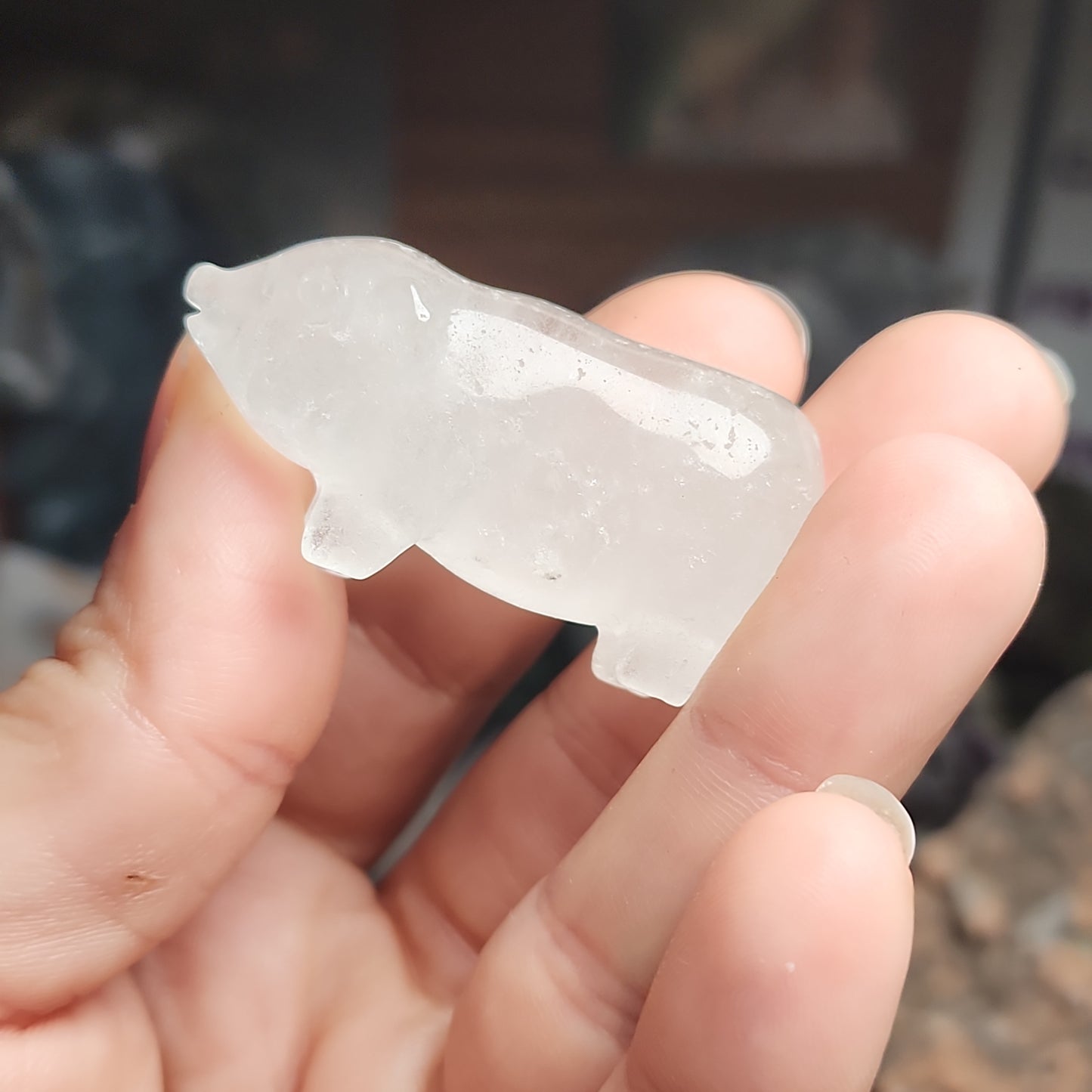 Clear Quartz Pig
