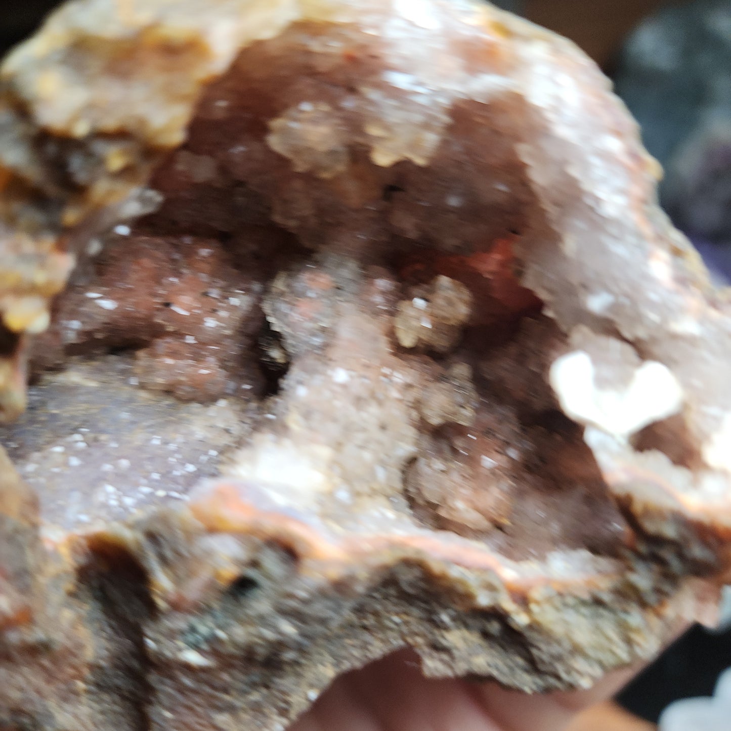 Moroccon Stallactite Pink Amethyst Cluster with Calcite
