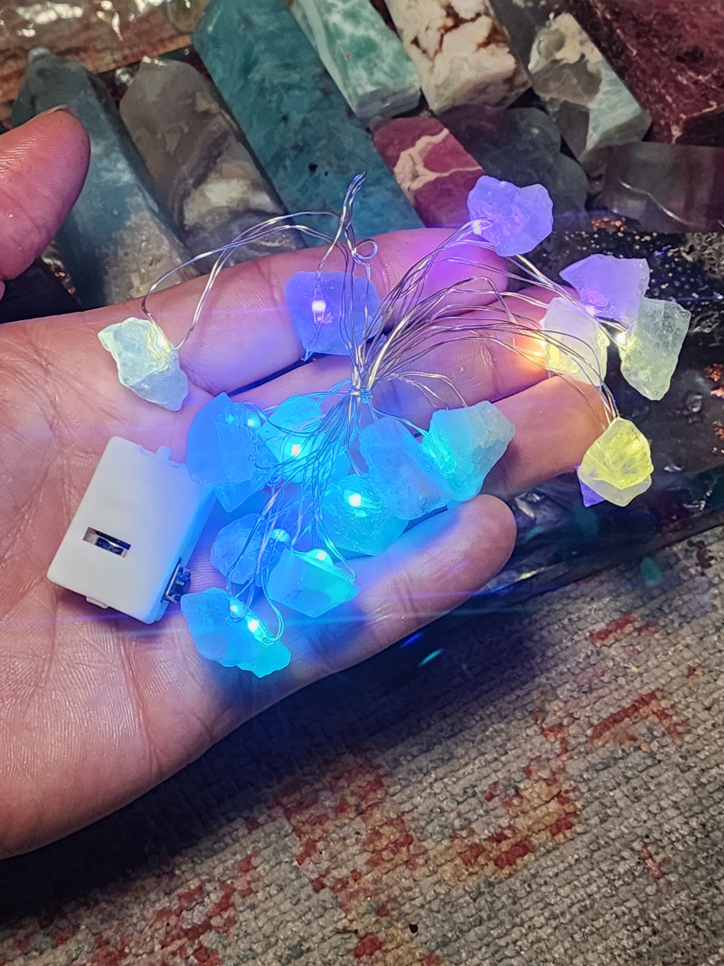 Green Fluorite Fairy Lights