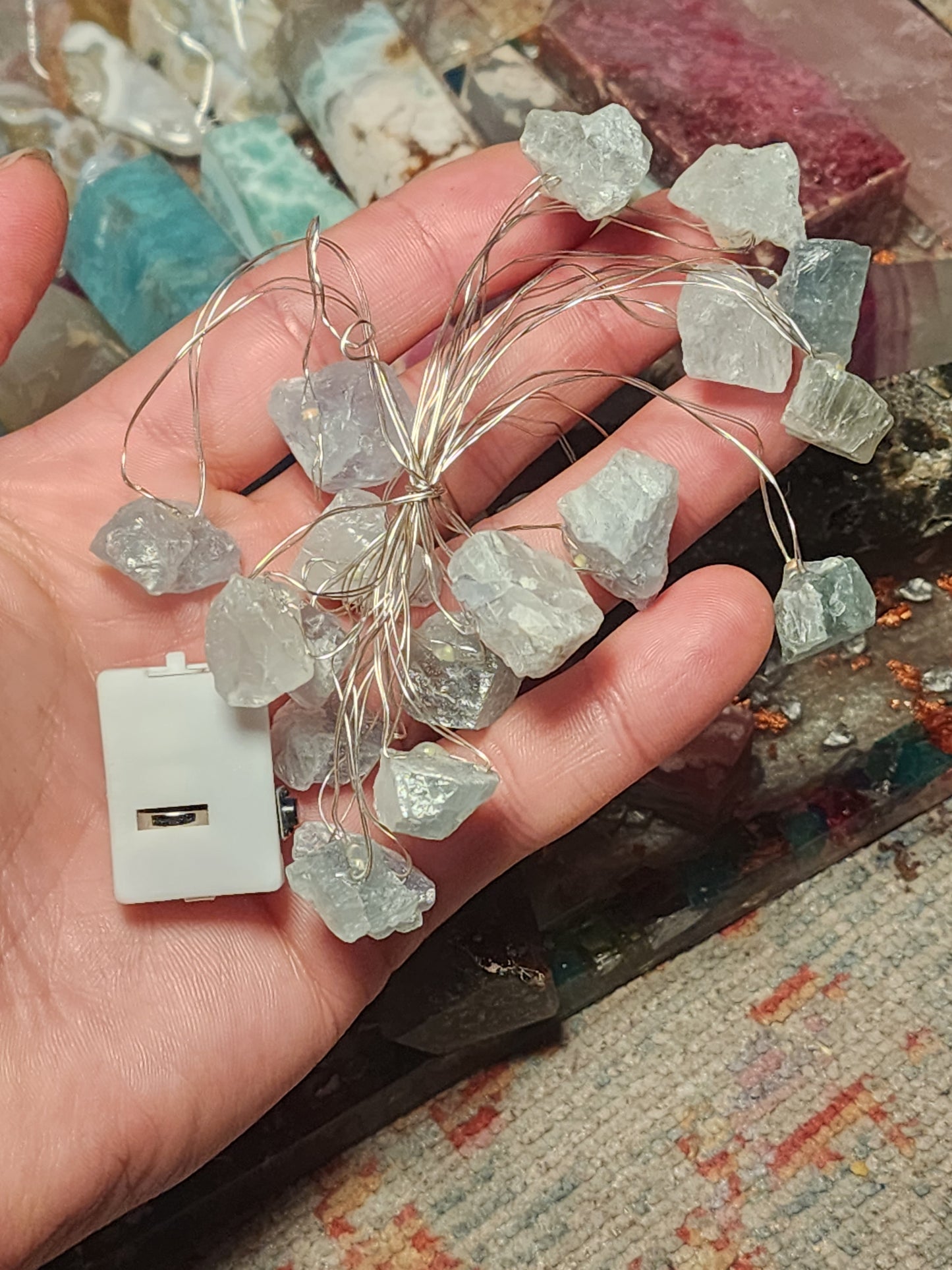 Green Fluorite Fairy Lights