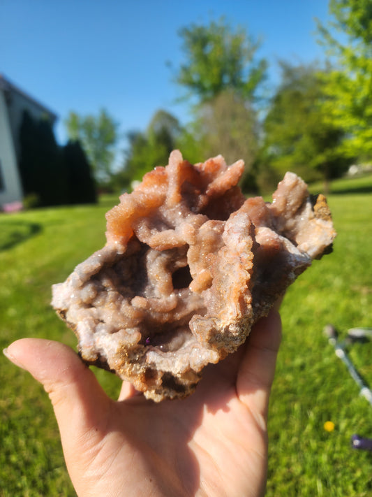 Pink Amethyst Stallactite Cluster