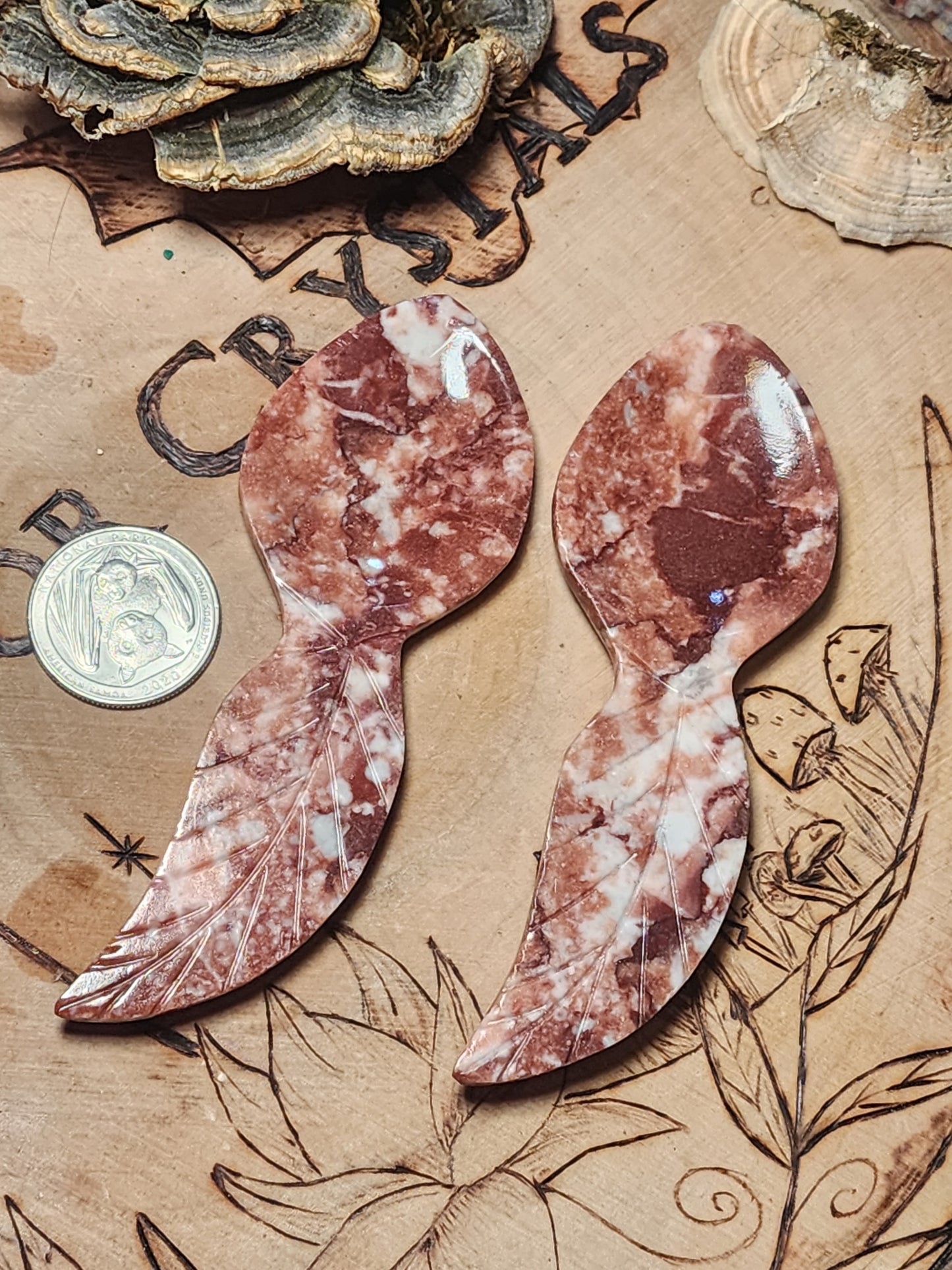 Strawberry Jasper Herb Spoon