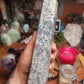 Moss Agate Tower With Druzy Pockets