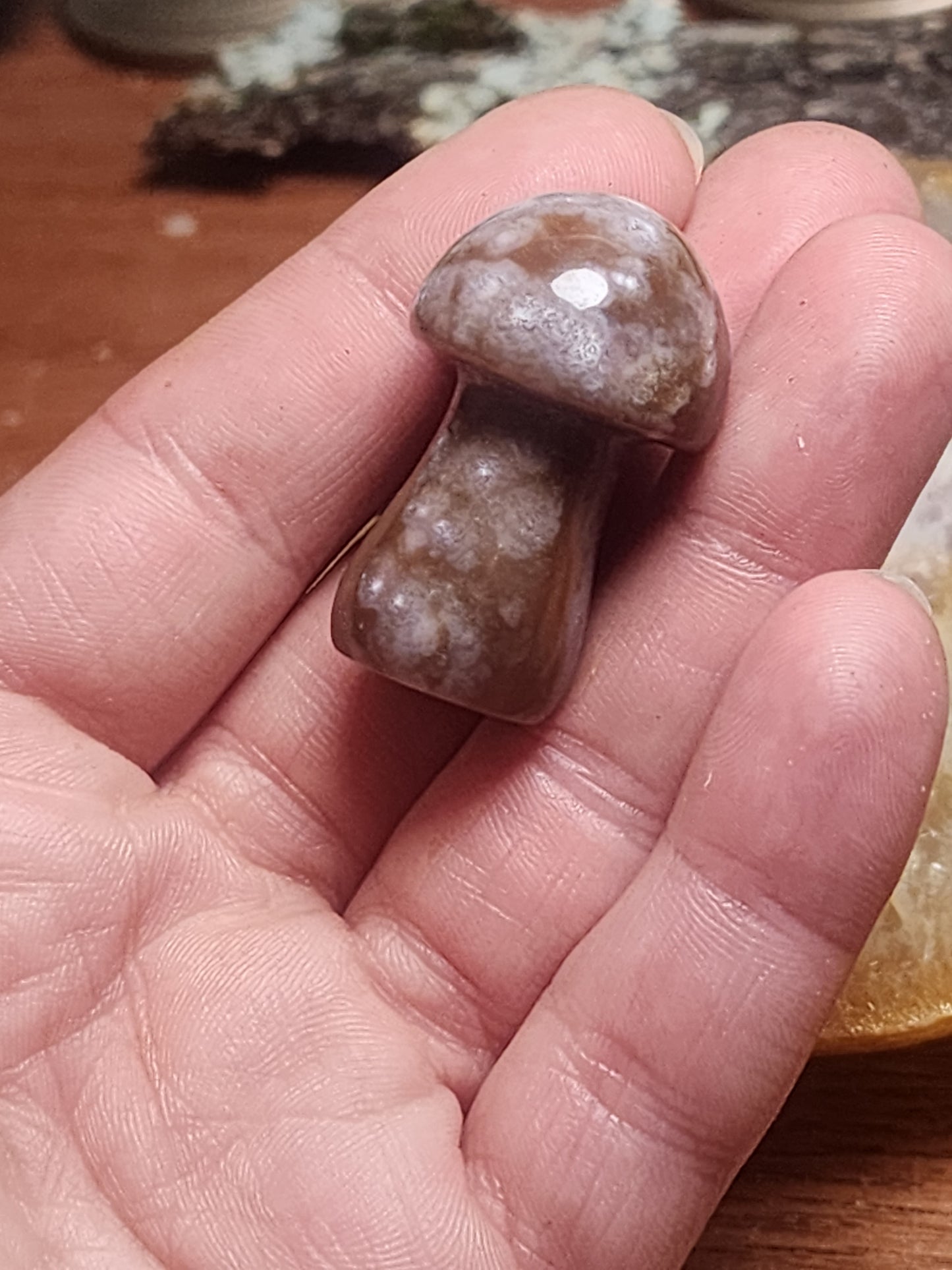 Purple Ocean Jasper Mushroom