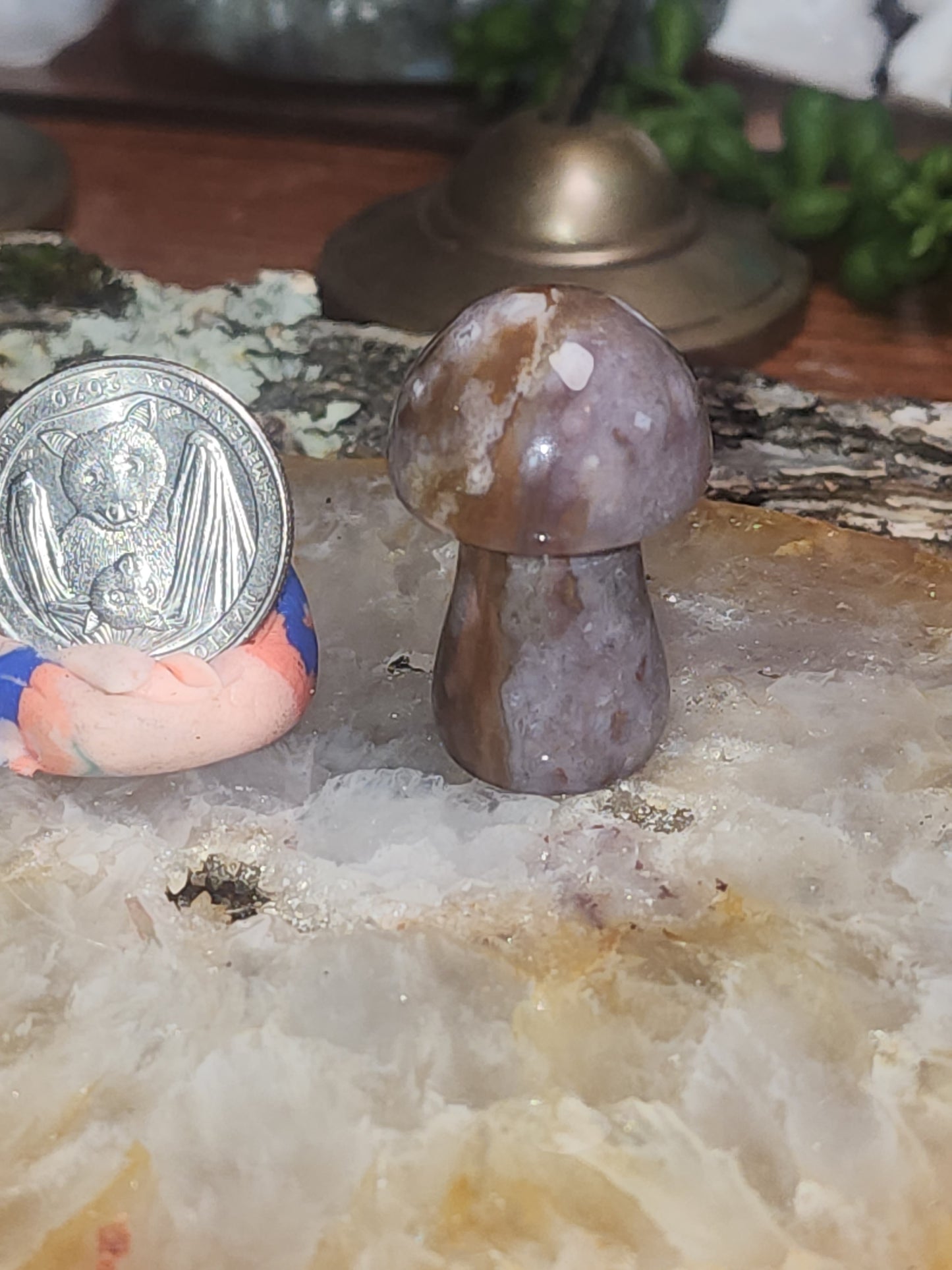 Purple Ocean Jasper Mushroom