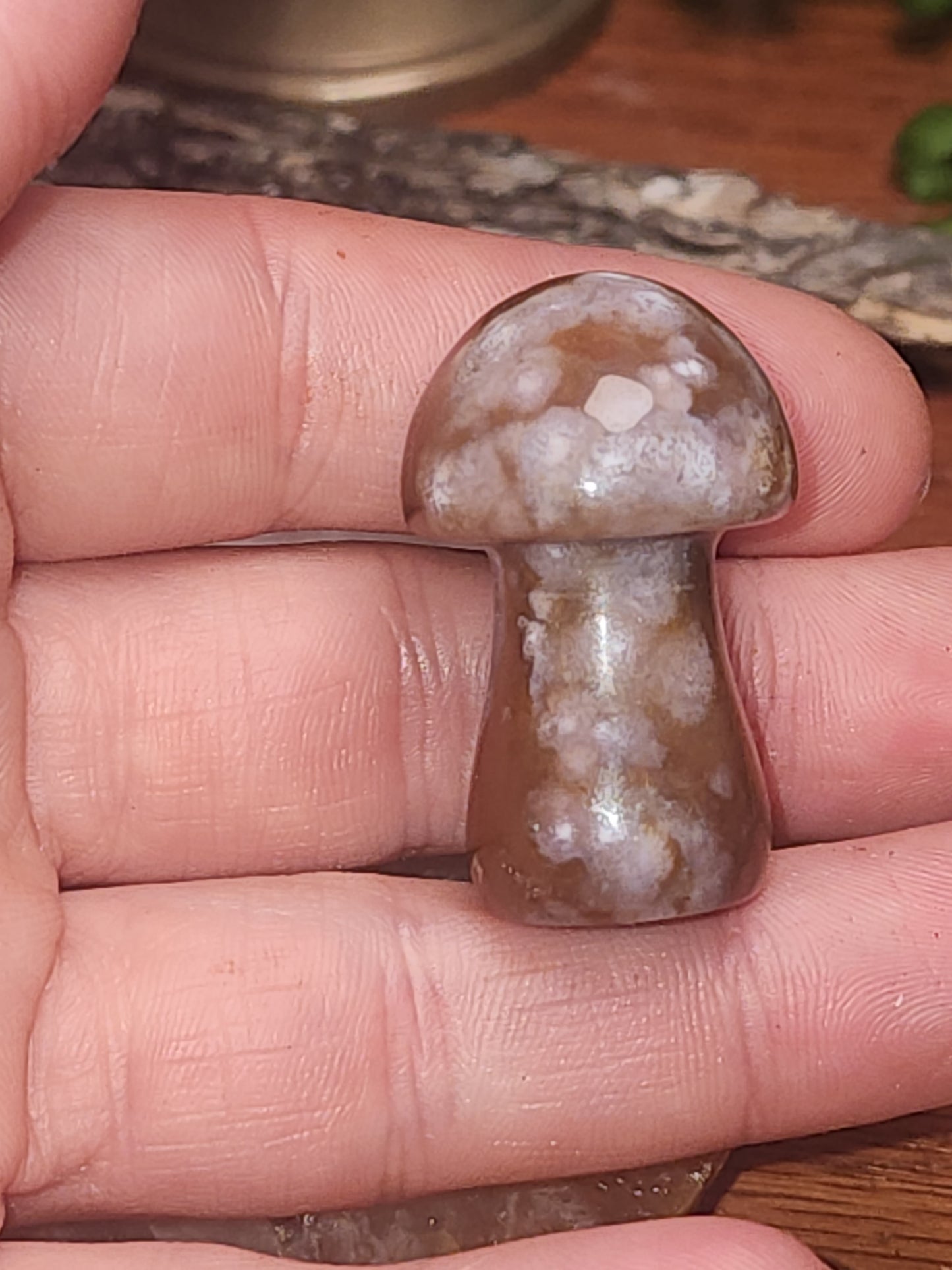 Purple Ocean Jasper Mushroom
