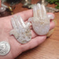 Flower Agate Evil Eye Hamsa