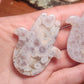 Flower Agate Evil Eye Hamsa