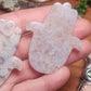 Flower Agate Evil Eye Hamsa