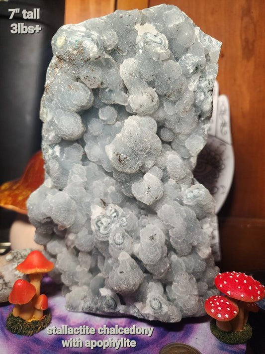 Chalcedony Stallactite Large Cluster with Apophylite