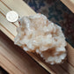 Peach Stillbite with Sugar Druzy & apophylite