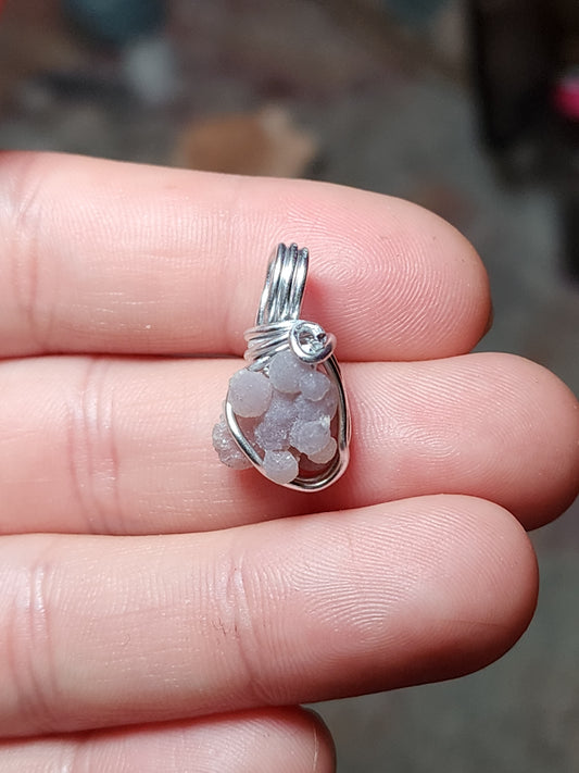 Grape agate pendant