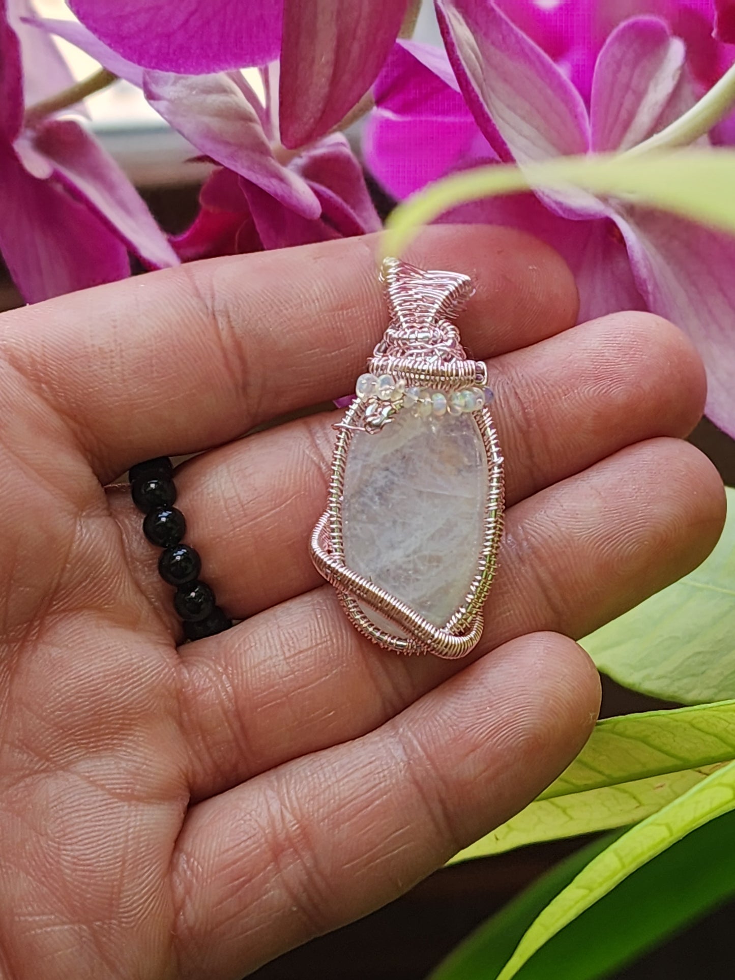 Moonstone & Ethiopian Opal Necklace