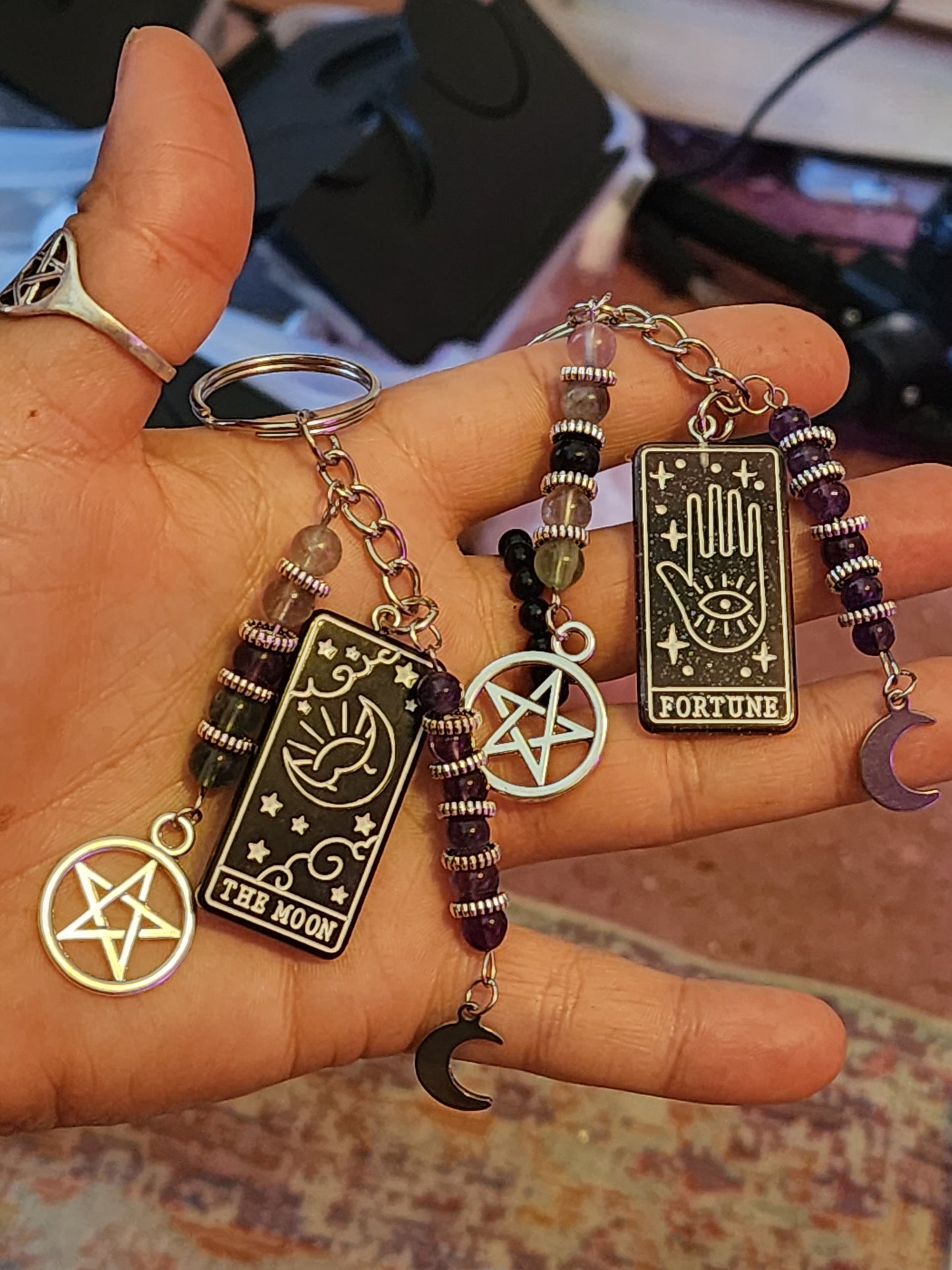 Witchy Tarot Keychain