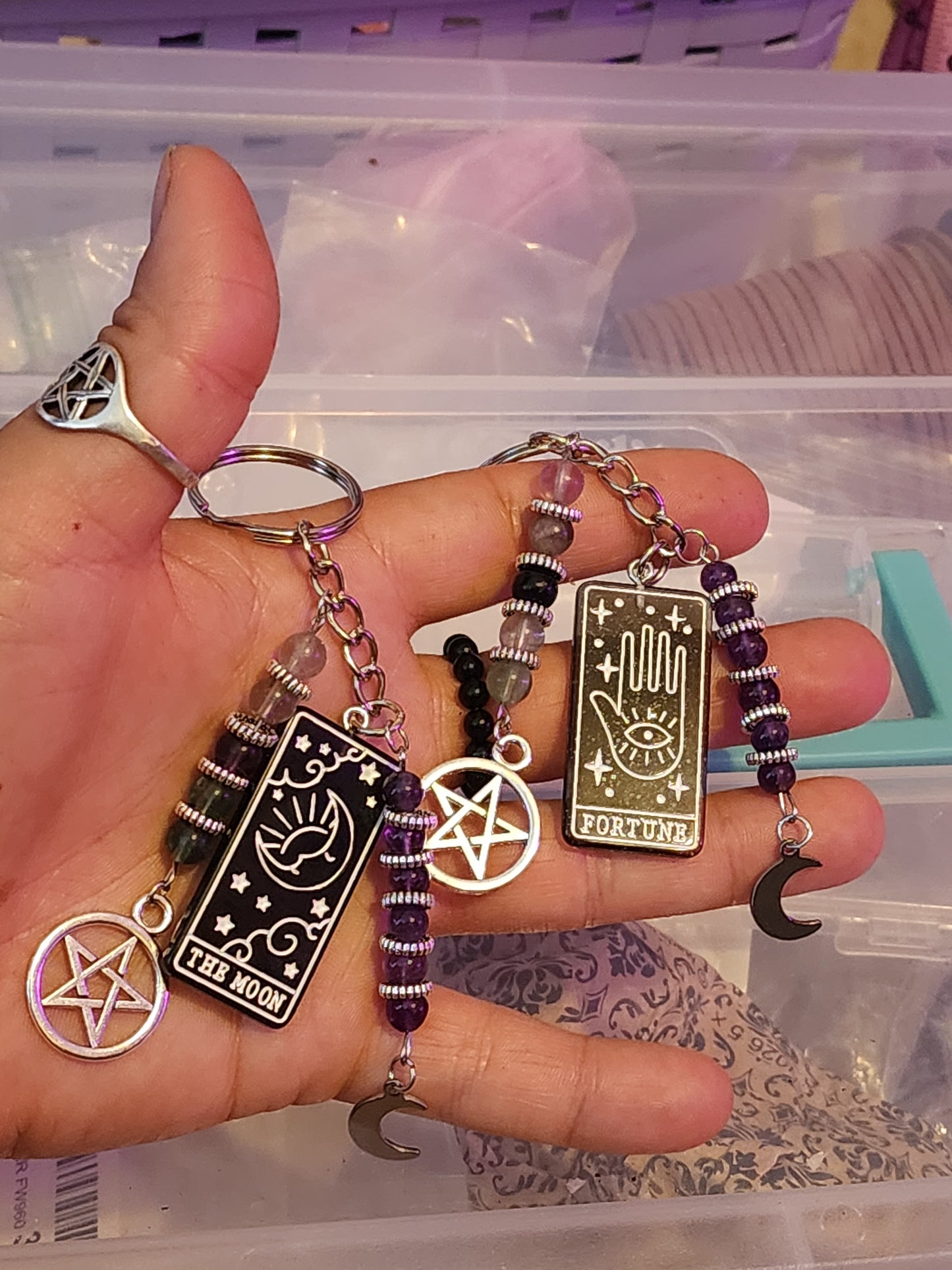 Witchy Tarot Keychain