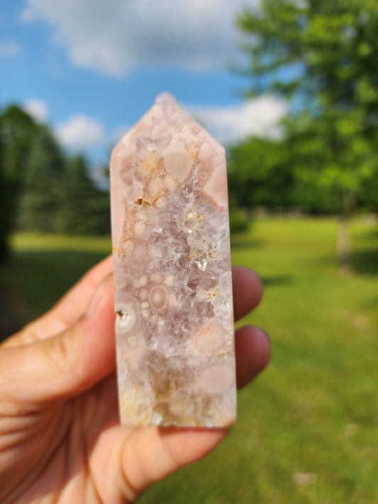 Flower Agate with Amethyst