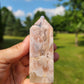 Flower Agate with Amethyst