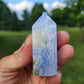 Blue Lace Agate Druzy Tower