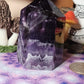Chevron Amethyst Tower with Smokey Quartz
