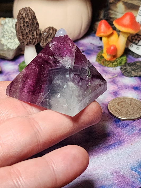 Rainbow Fluorite Pyramid