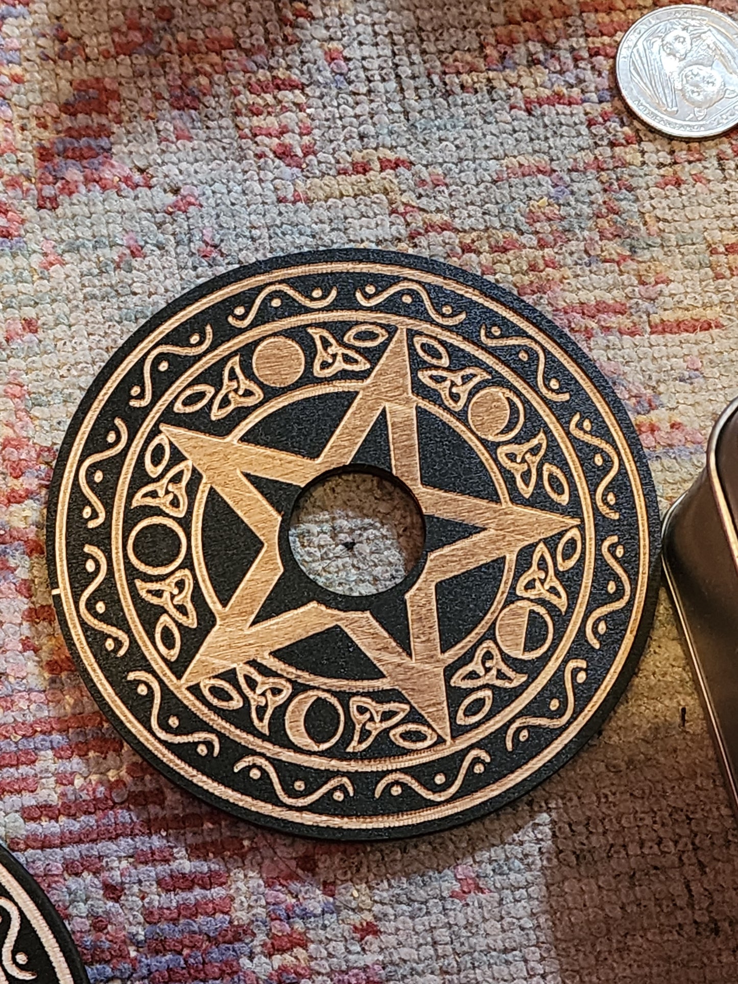 Pentacle Moon Phase Sphere Holder