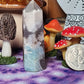Green/black Flower Agate Tower