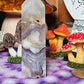 Green Flower Agate Druzy Tower