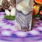 Green Flower Agate Druzy Tower