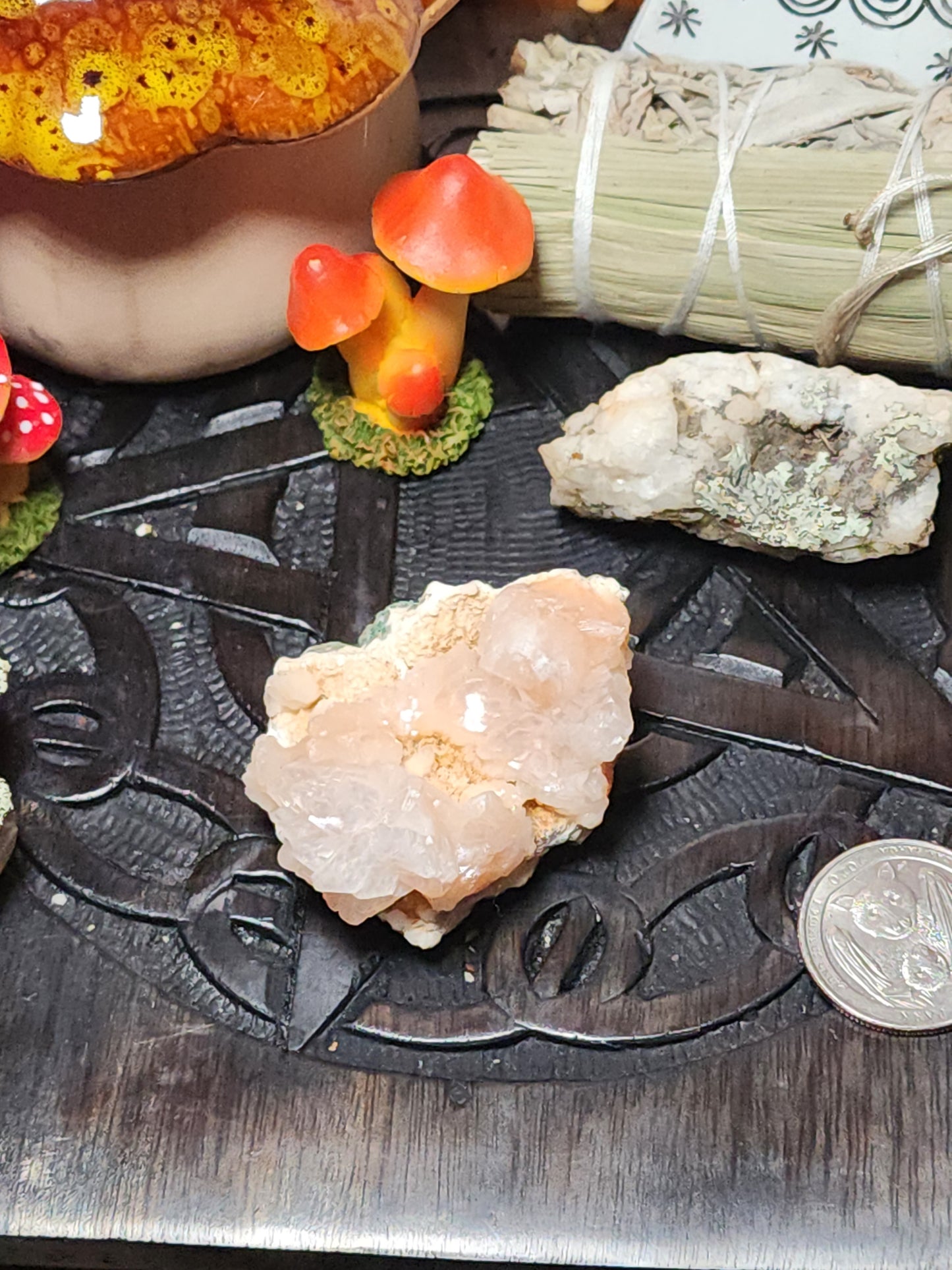 Heulandite & Peach Stillbite Cluster
