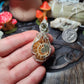 Moldavite & Ammonite Pendant