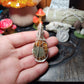 Moldavite & Ammonite Pendant