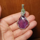 Brazilian Amethyst & Moldavite Pendant