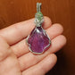 Brazilian Amethyst & Moldavite Pendant