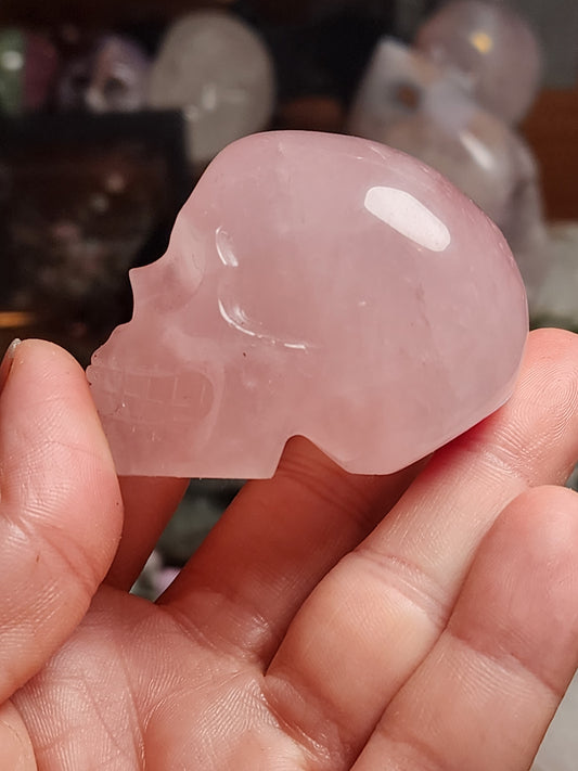 Rose Quartz Skull