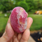 HQ rhodonite Palmstone with Quartz