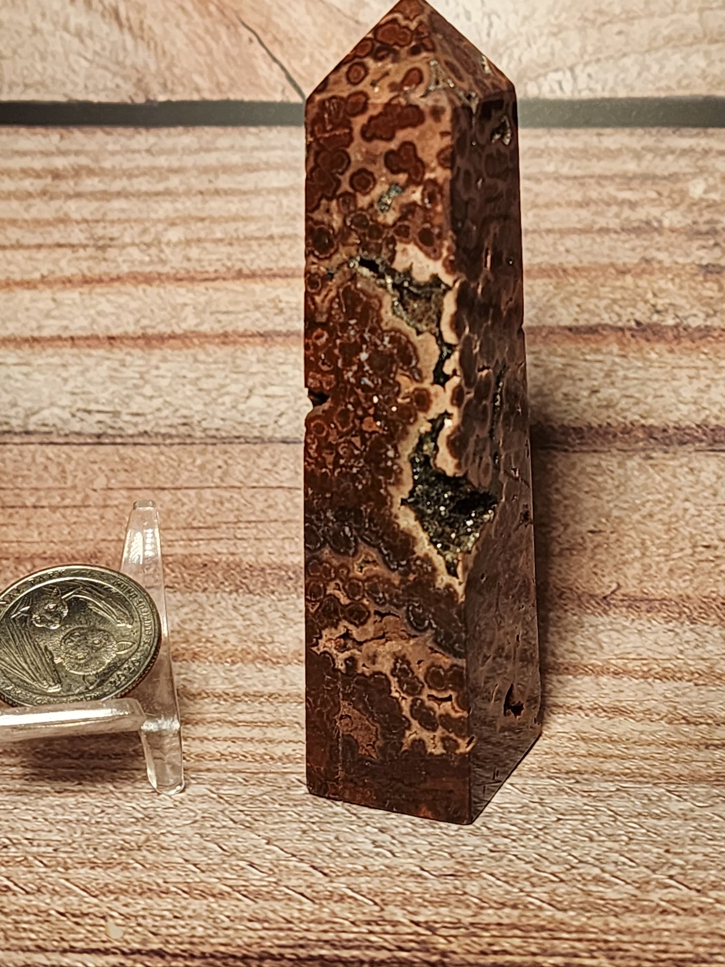 Orbicular Jasper Druzy Tower